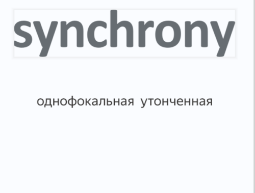 Synchrony Single Vision SPH 1.6 (Синхрони)